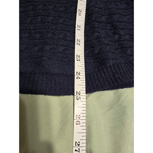 Market & Spruce xl women's navy blue knit sweater 3/4 sleeves - Picture 7 of 7